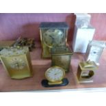 Collection of various carriage clocks A/F - mostly all converted to electric along with clock inards