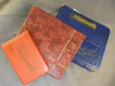 Three various autograph books with various signatures.