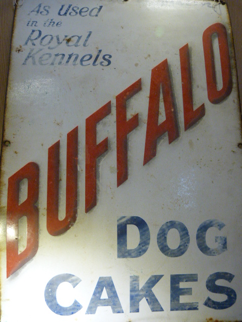 Enamel Sign 'Buffalo Dog Cakes' - 'As used in the Royal Kennels' CPA 3366. - Image 4 of 8