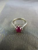 Gold and star ruby ring