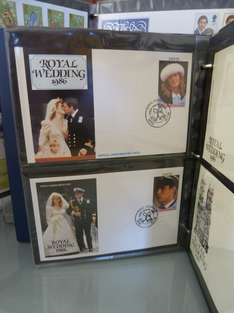 Box containing First Day Cover albums and empty stamp albums - Image 7 of 18