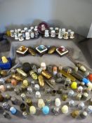 Large collection of thimbles - to include Caithness and some silver thimbles (some boxed)