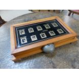 Butler/Servants bell box with 10 different room. In pine casing