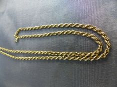 Hallmarked 9ct twisted link chain - Total Weight 6.9 approx