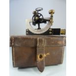 Miniature telemeter in fitted leather case with impressed marks to case J.A.Jacobs & Co Ltd 1915