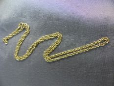 Hallmarked 9ct yellow gold chain Approx weight 5.6g