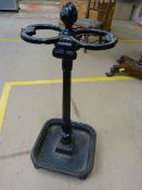 Coalbrookdale style cast iron umbrella stand