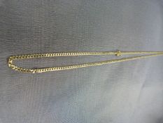9ct scrap Gold faceted curb link chain - damaged clasp has lost bolt ring. Total weight - 3g