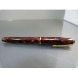 Conway 15 marbled effect fountain pen with 14ct Gold nib