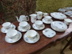 Part Shelley 'Chelsea' pattern Tea for Two service and a quantity of other plates and saucers in the