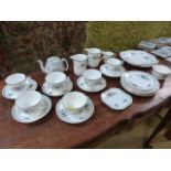 Part Shelley 'Chelsea' pattern Tea for Two service and a quantity of other plates and saucers in the