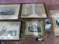 Collection of etchings from Worcestershire to include Malvern etc