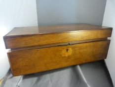 Victorian walnut writing slope - inkwell in office.