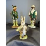 Three boxed Beswick figures - The Huntsman Fox, The fisherman Otter and 'Ben ate a Lettuce'