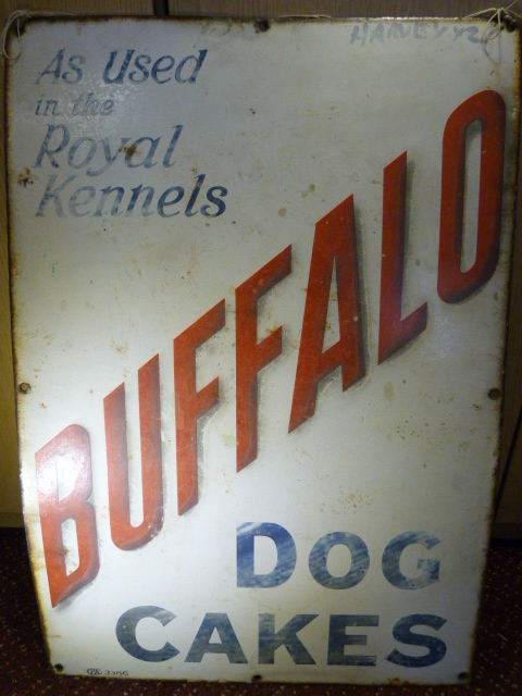 Enamel Sign 'Buffalo Dog Cakes' - 'As used in the Royal Kennels' CPA 3366.