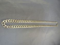 Hallmarked silver chain (necklace) with hallmarked link Total weight 50.6g