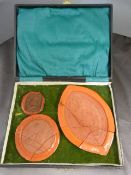 Box containing vintage Wax seals impressions (3)