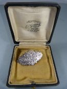 Silver (Birmingham 1903) Name Brooch “Alice” by Able & Charnell. The oval Brooch measures approx:
