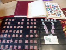 Box containing various collector stamps