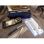 Boxed Shaeffer Pen, Paco Rabanne Pen etc