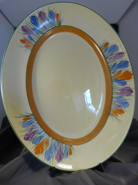 CLARICE CLIFF - from the Bizarre collection crocus pattern. Bowl with brown yellow and green banding - Image 7 of 8