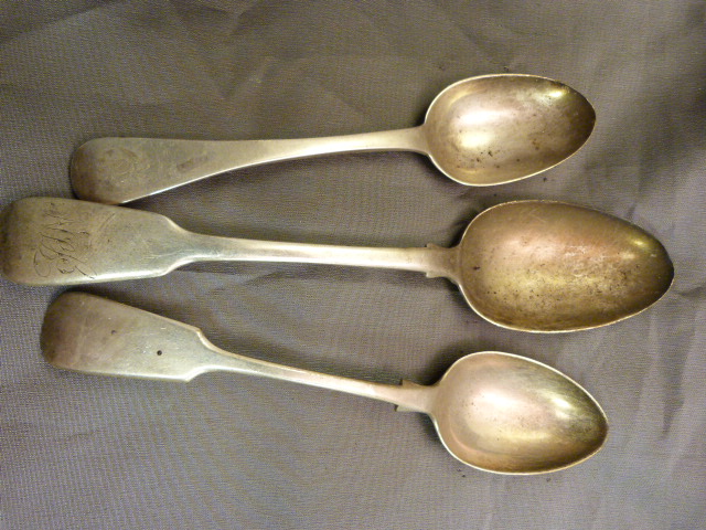 Three various hallmarked silver spoons - Total weight 167.3g