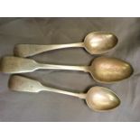 Three various hallmarked silver spoons - Total weight 167.3g