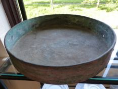 Large copper antique gong - no stand