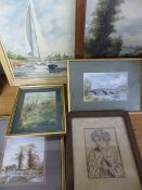 Collection of attractive oils and watercolours, all signed to include artists such a Beazley