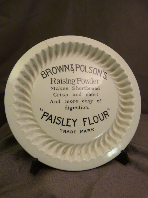 A Brown and Polson's 'Paisley Flour' short bread mould by Doulton Burslem