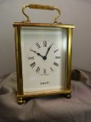 Brass cased Quartz modern carriage clock