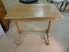 Small pine console table