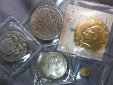 Five collectors coins to include Duke & Duchess of York Visit to the Colonies 1901 and ZEPPELIN