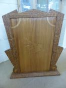 Art Deco wooden firescreen inlaid with 'Pegasus Motif'