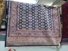 Blue Ground Bokhara Carpet 2.3x1.6