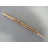Rolled gold `Fyne Poynt Pencil` by Mabie Todd & Co. Patent Jan 1915 & Made in USA.