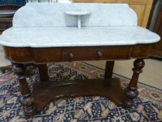 Duchess style washstand with shaped marble top