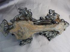 Late Victorian cast iron door knocker