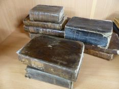Collection of Antiquarian books to include three titled 'Paroissien' one dated 1834 along with six