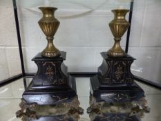 Pair of 19th Century french marble candlesticks