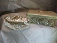 Mappin and Webb hallmarked Silver London 1904 silver topped pot and one other