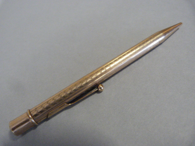 Rolled gold `Fyne Poynt Pencil` by Mabie Todd & Co. Patent Jan 1915 & Made in USA. - Image 2 of 3