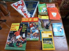 New of the World Football annuals and books, also to include Two flags (Exeter and Tottenham)