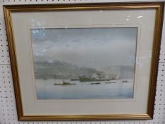 Maurice Braley - `Dartmouth`, framed watercolour, signed bottom right, approx 36cm x 35cm