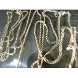 Four hallmarked silver necklaces - Total approx weight - 28.4g