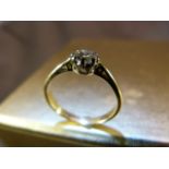 2003 Sheffield Hallmarked 18ct Gold 0.5carat, Diamond Solitaire Ring. Size UK - O1/2 USA - 7.25