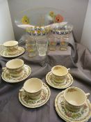 Royal Doulton 'The Cavendish' part coffee service along with a selection of Victorian handpainted