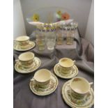 Royal Doulton 'The Cavendish' part coffee service along with a selection of Victorian handpainted