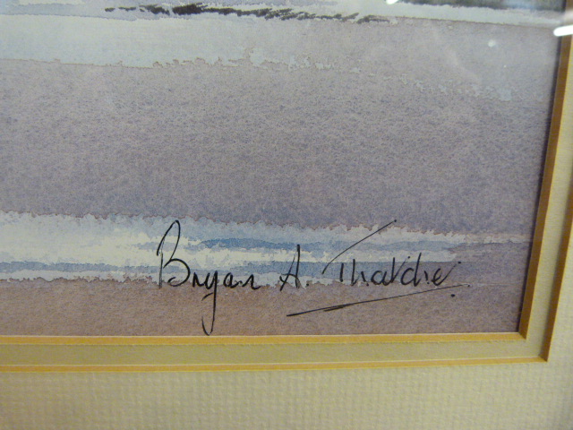 Pair of gilt framed watercolours signed lower right by Bryan A Thatcher - Image 5 of 5