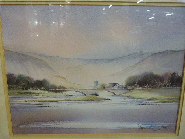 Pair of gilt framed watercolours signed lower right by Bryan A Thatcher - Image 3 of 5